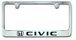 Honda Civic Engraved License Plate Frame