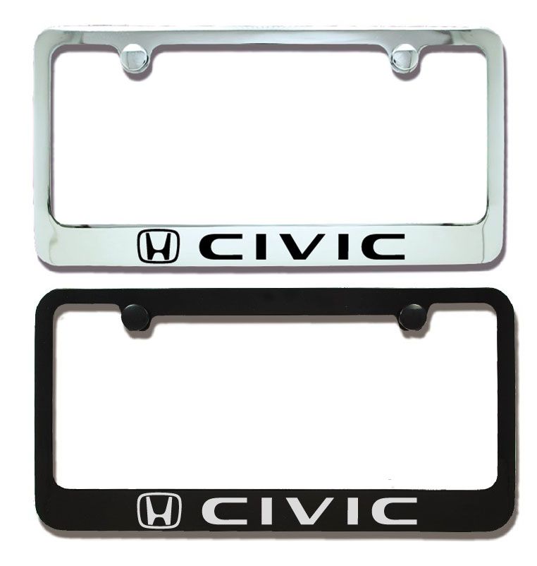 Honda Civic Engraved License Plate Frame