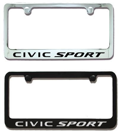 Honda Civic Sport Engraved License Plate Frame