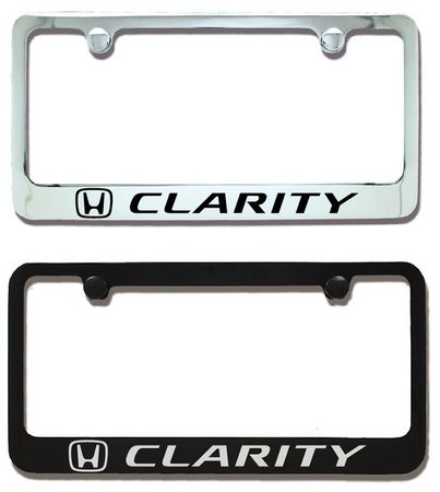 Honda Clarity Engraved License Plate Frame