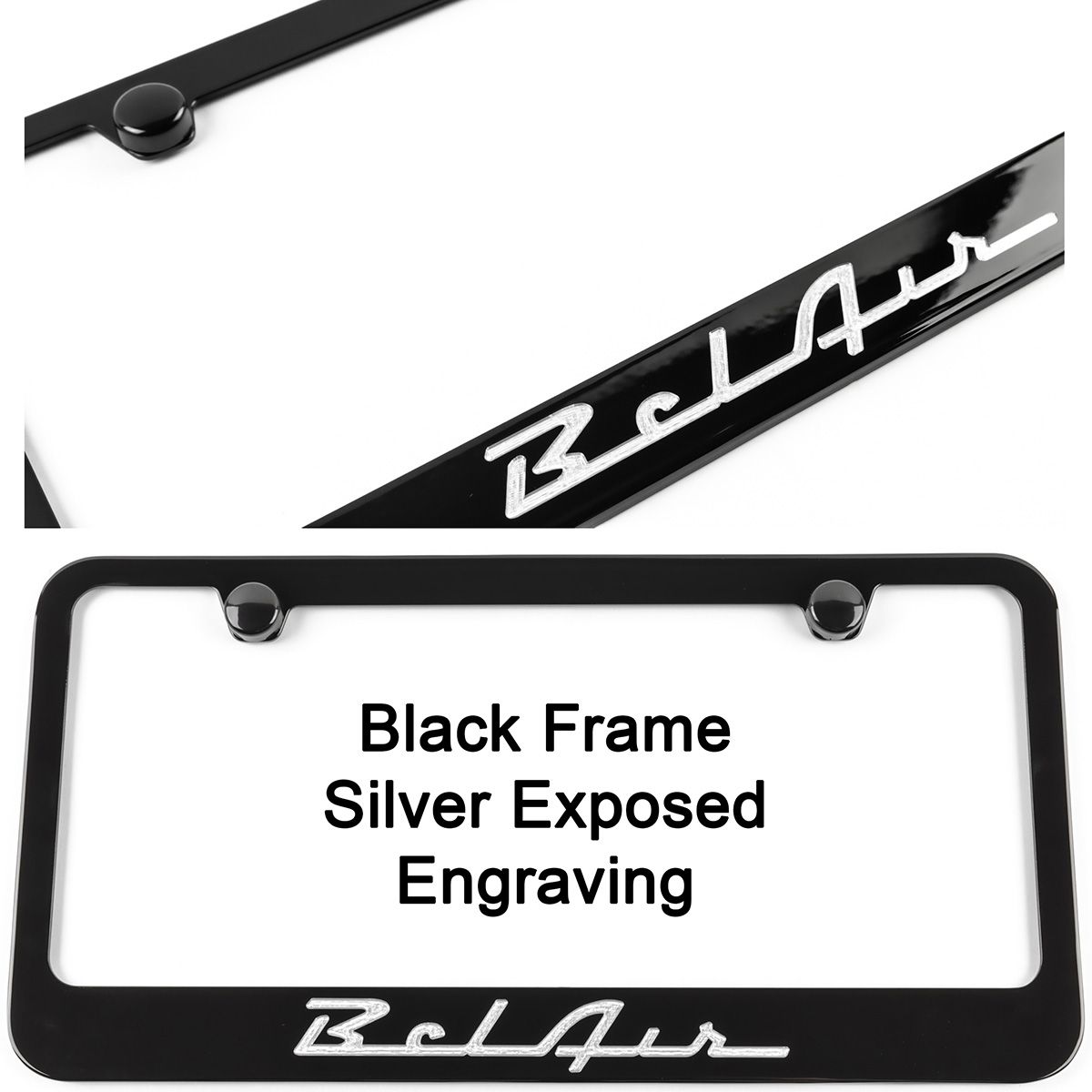 Honda CRV Chrome Metal License Plate Frame – Front & Rear, Made In USA