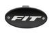 Honda Fit Black Hitch Cover - Silver Logo