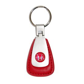 Honda Leather Teardrop Fob - Red