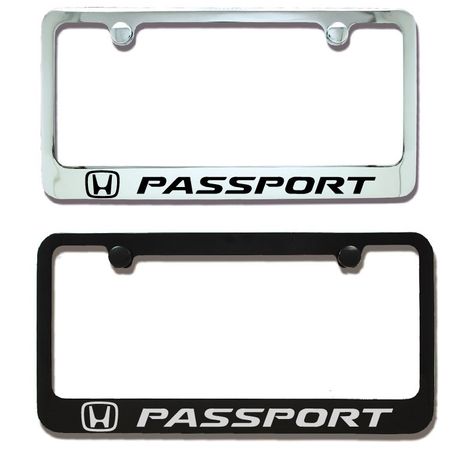 Honda Passport Engraved License Plate Frame