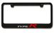 Honda Type R Engraved License Plate Frame