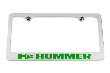 Hummer H2 Chrome License Plate Frame Green