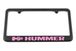 Hummer H2 Satin-Black License Plate Frame Pink