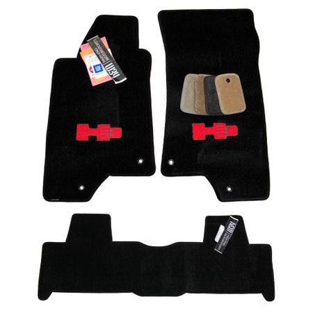 Hummer H3 Floor Mats (Red) - Premium Upgrade