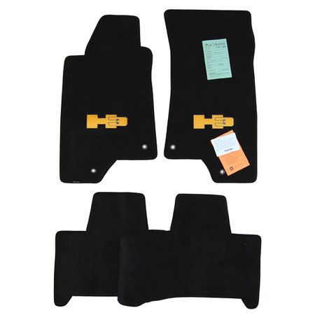 Hummer H3 Floor Mats (Yellow) - Premium Upgrade