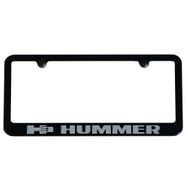 Hummer H3 Satin-Black License Plate Frame Grey