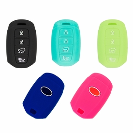 Pair, Hyundai Kona Solid Silicone Rubber Remote Keyless Cover 2018 - 2023