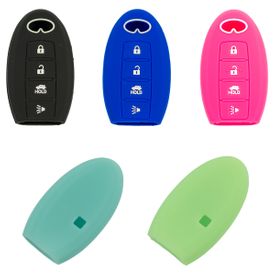Pair (2), Infiniti QX56 Solid Silicone Rubber Remote Cover 2008-2013