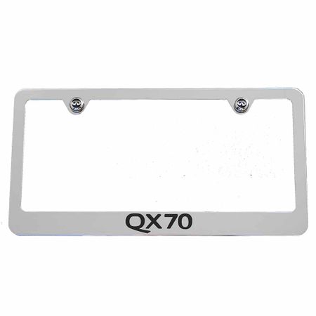 Infiniti QX70 Chrome License Plate Frame - Engraved