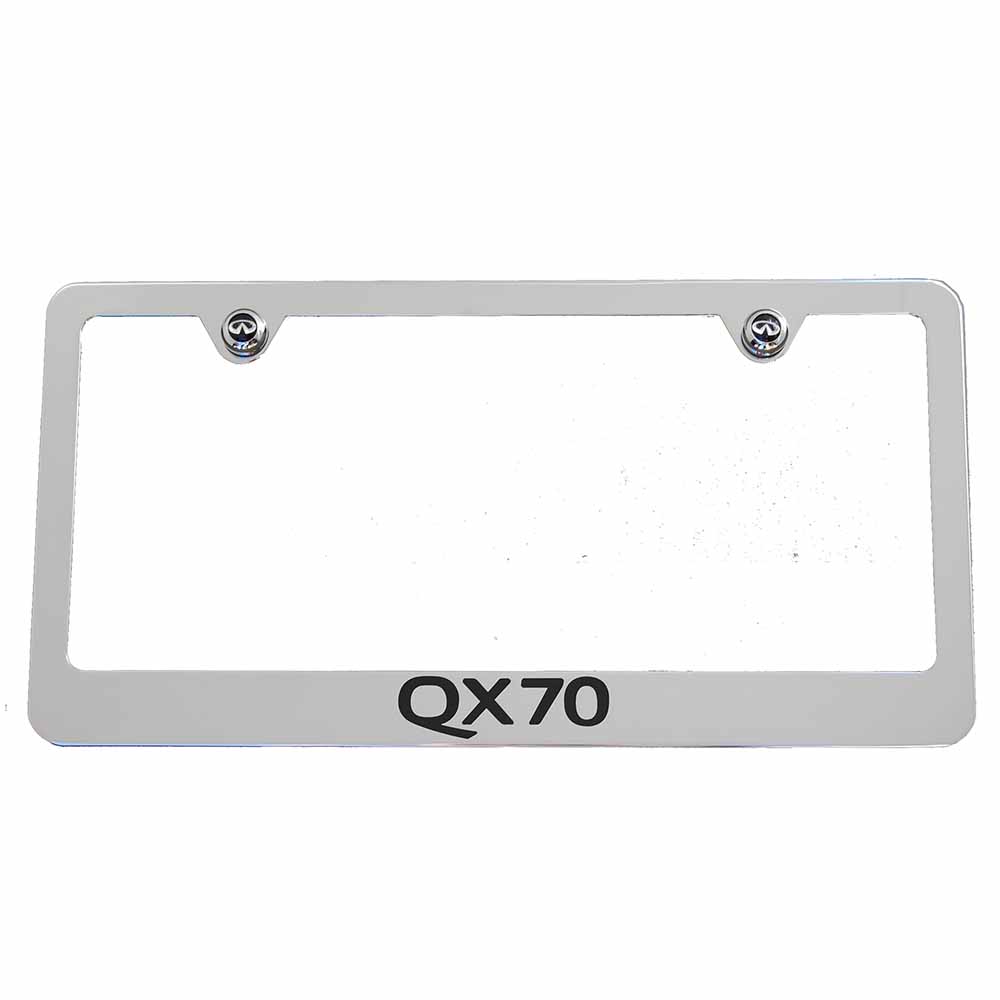 Infiniti QX70 Chrome License Plate Frame Engraved