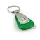 Italian Flag Leather Teardrop Key Chain Fob