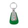 Italian Flag Leather Teardrop Key Chain Fob