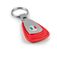 Italian Flag Leather Teardrop Key Chain Fob
