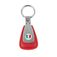 Italian Flag Leather Teardrop Key Chain Fob
