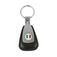 Italian Flag Leather Teardrop Key Chain Fob