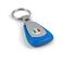 Italian Flag Leather Teardrop Key Chain Fob