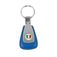 Italian Flag Leather Teardrop Key Chain Fob