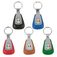 Italian Flag Leather Teardrop Key Chain Fob