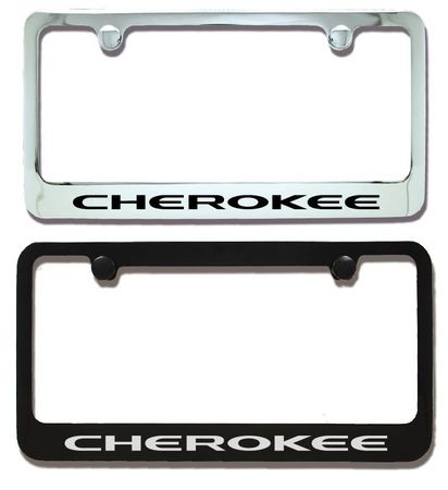 Jeep Cherokee Engraved License Plate Frame