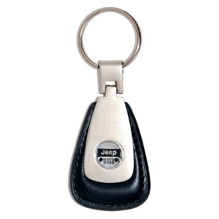 Jeep Leather Teardrop Fob - Black