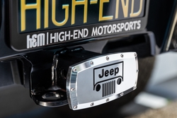 Jeep Grille Logo Engraved Billet Hitch Receiver Cover