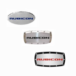 Jeep Gladiator Wrangler Rubicon Logo Engraved Billet Receiver Hitch Cover