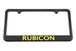 Jeep Rubicon Satin Black License Plate Frame - Yellow