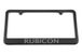 Jeep Rubicon Satin Black License Plate Frame - Yellow