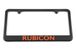 Jeep Rubicon Satin Black License Plate Frame - Yellow