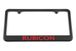 Jeep Rubicon Satin Black License Plate Frame - Yellow