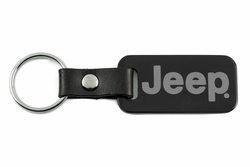 Jeep Satin Black Key Chain Fob - Grey