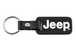 Jeep Satin Black Key Chain Fob - White