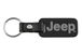 Jeep Satin Black Key Chain Fob - White