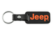 Jeep Satin Black Key Chain Fob - White