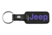 Jeep Satin Black Key Chain Fob - White