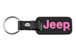 Jeep Satin Black Key Chain Fob - White