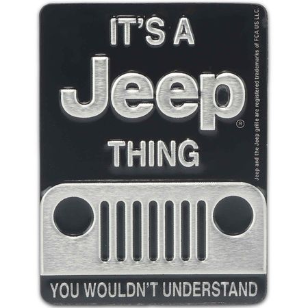 Jeep Thing Grille Embossed Tin Decorative Sign - Toolbox Refrigerator Magnet