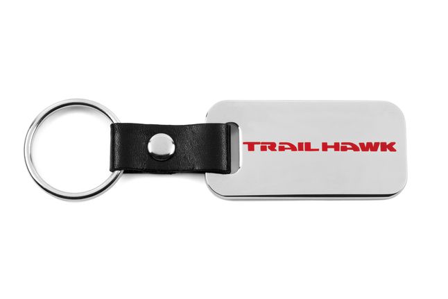 Jeep TRAILHAWK Chrome Key Chain Fob - Red