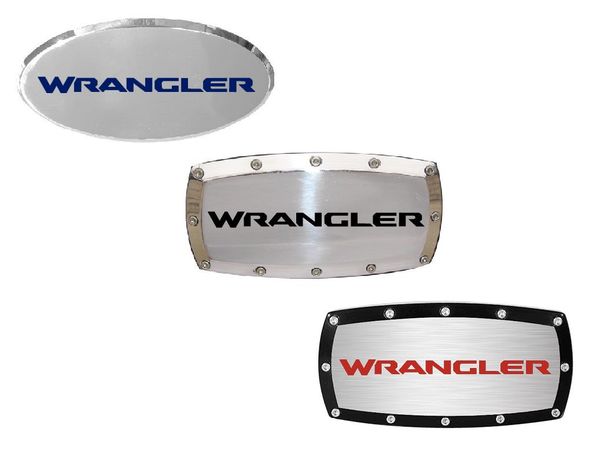 Jeep Wrangler Billet Engraved Receiver Hitch Cover