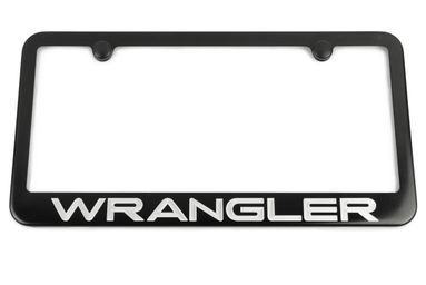Jeep Wrangler Satin Black License Plate Frame