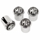 MG Tire Valve Caps - Real Chrome Plated or Black Finish