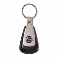 Mazda Leather Teardrop Fob - Black