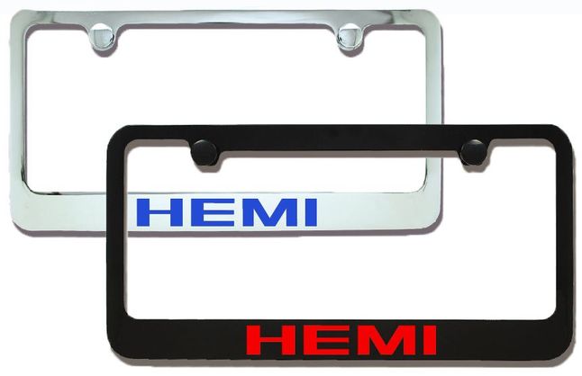 Mopar HEMI Engraved License Plate Frame - Choose Colors