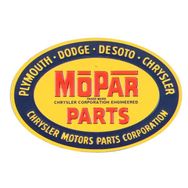 Mopar Parts Garage Yellow Decorative Sign - Toolbox Refrigerator Magnet