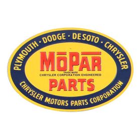 Mopar Parts Garage Yellow Decorative Sign - Toolbox Refrigerator Magnet