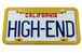 Notched Top Gold Chrome License Plate Frame